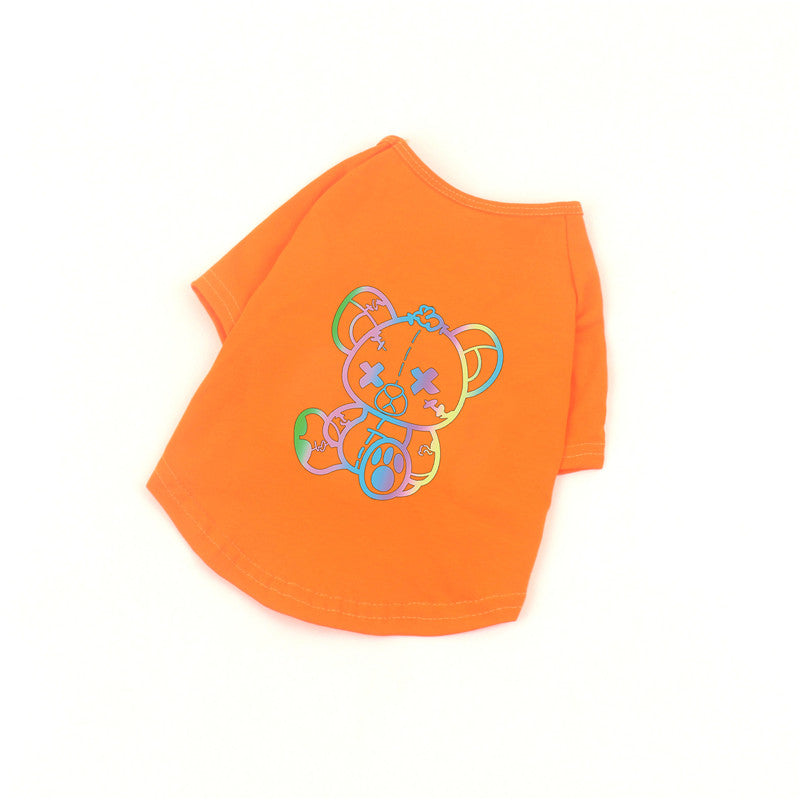 Cute Color Bear Cotton T-Shirt for Spring & Summer