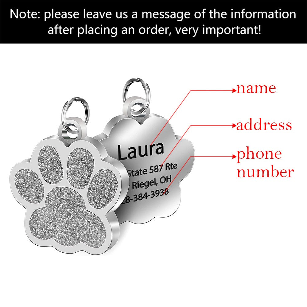 Stainless Steel Bone Pet ID Tag