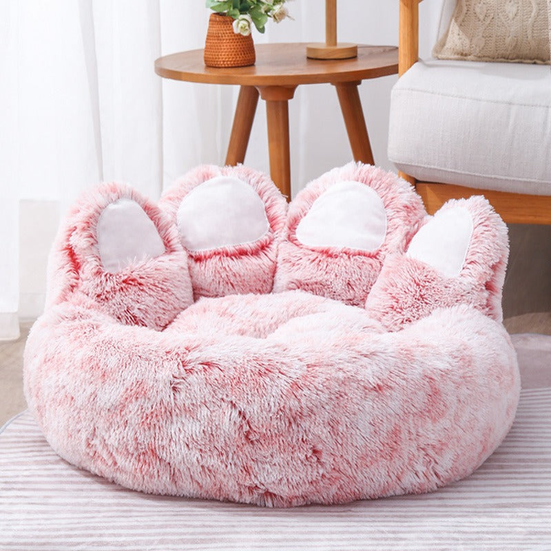 Bear Paw Plush Dog Bed