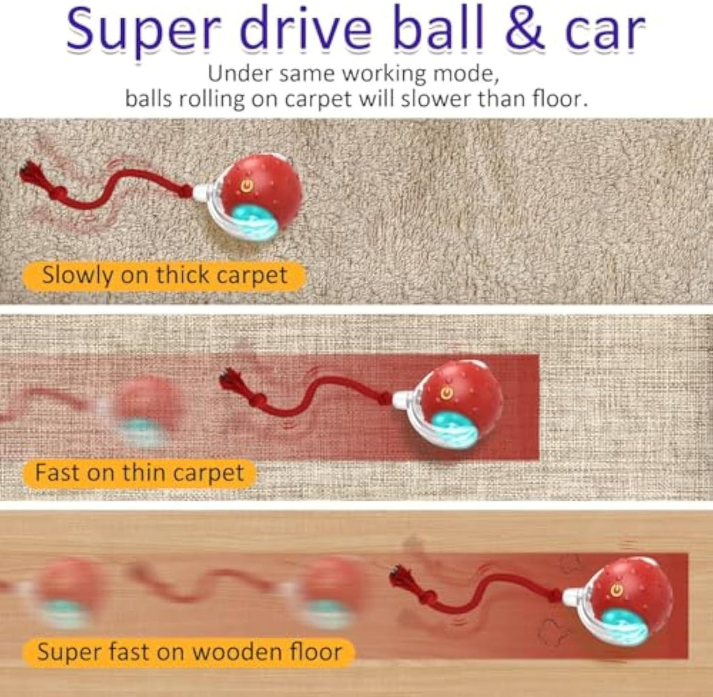 Interactive Motion Cat Toy with Sound - Red