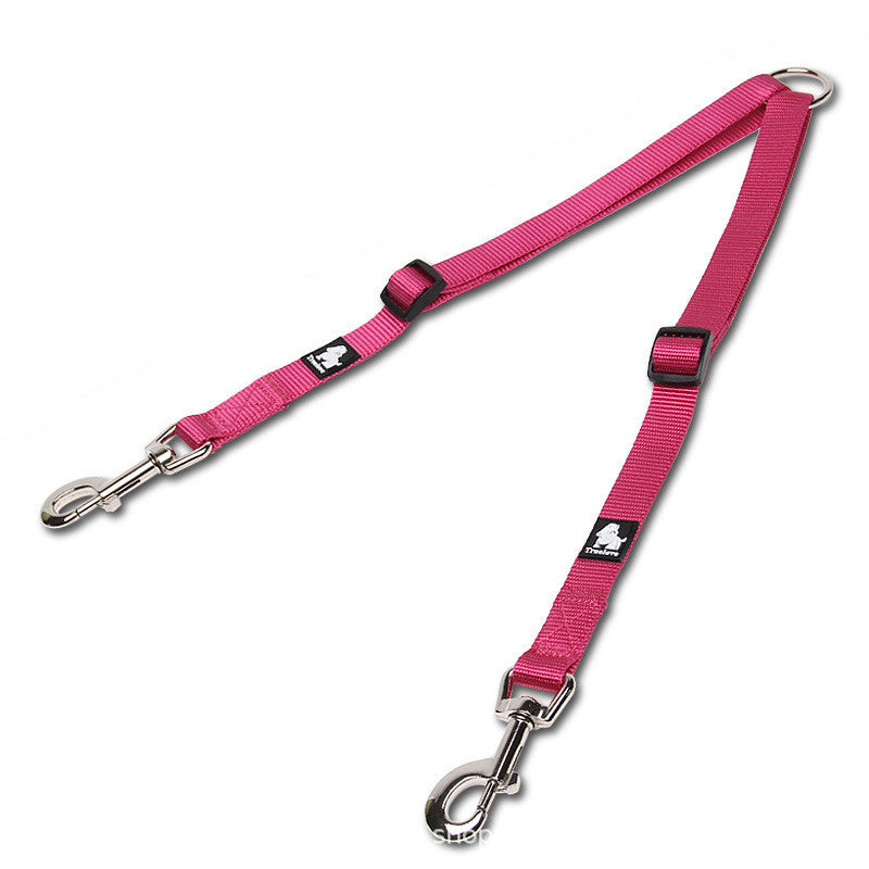 Double Head Dog Leash with Two Traction Ropes
