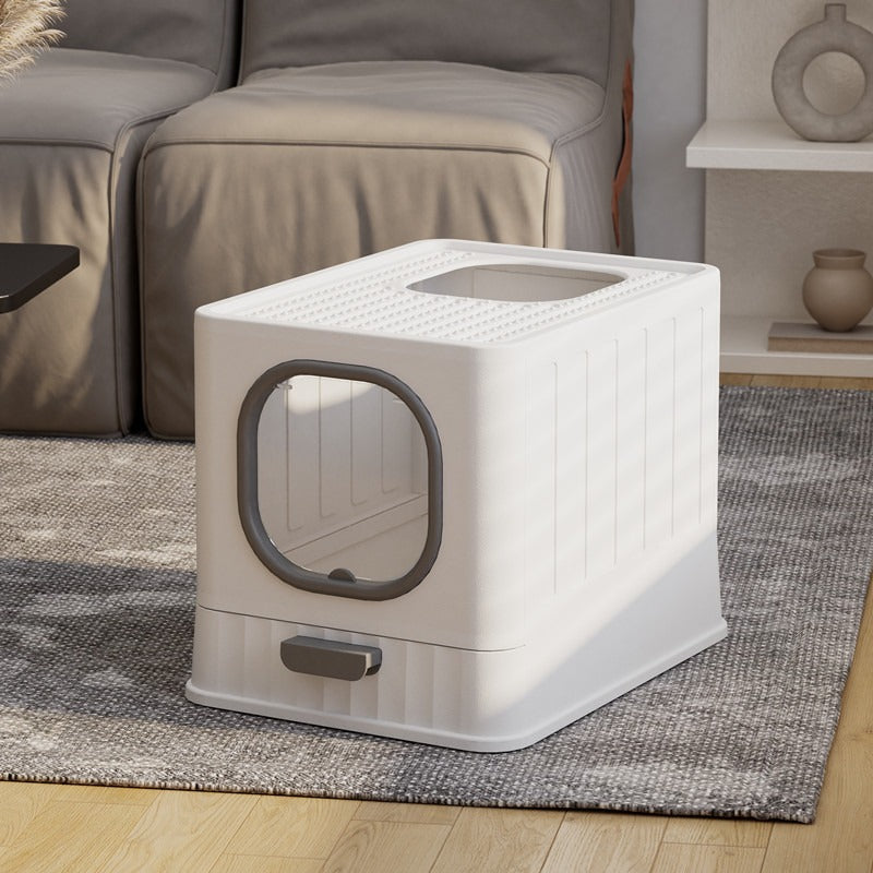 Large Enclosed Folding Cat Litter Box
