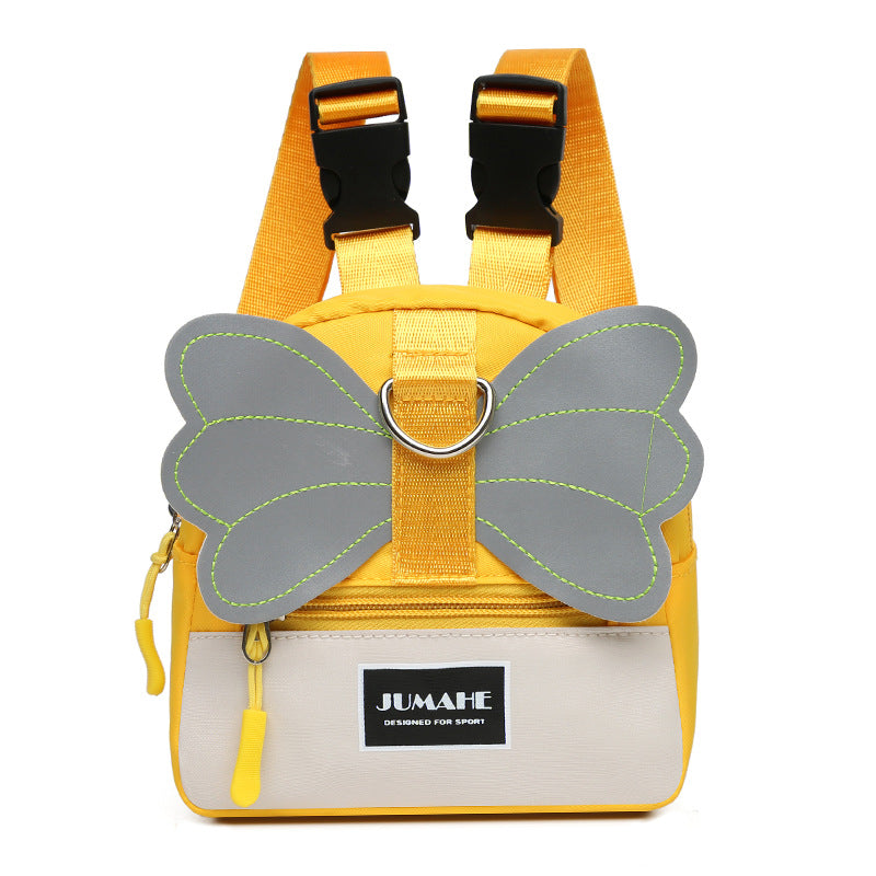 Pet Self-Knapsack Dog Backpack with Towing Rope - White