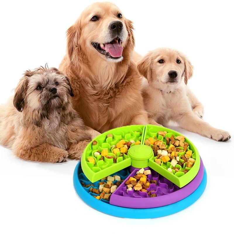 Pet Slow Food Bowl 3-Layer Puzzle Feeder