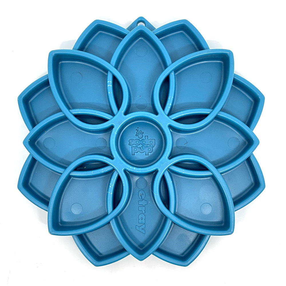 Interactive Slow Feeder Dog Bowl with Mandala Design