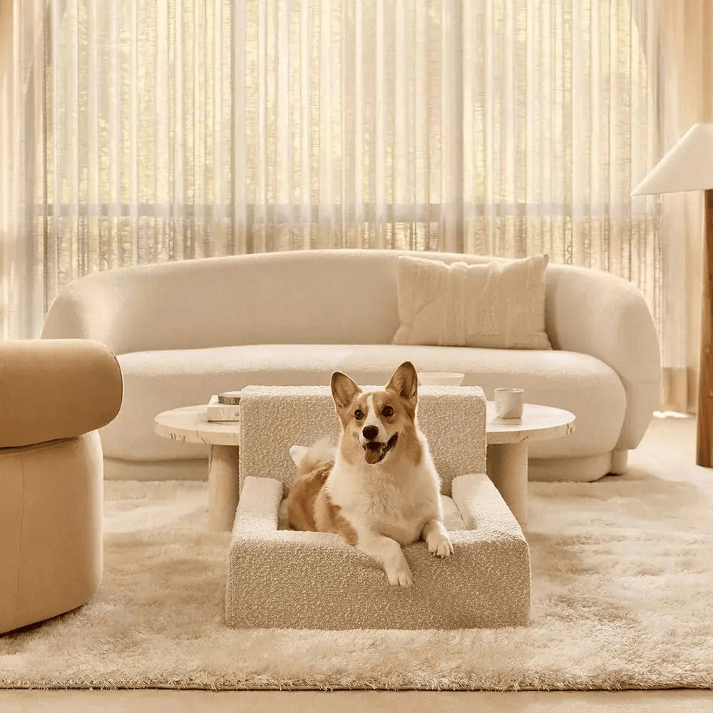 Rectangular Bolster Pet Sofa Bed (S–L)