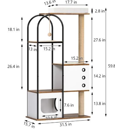 Multi-Level Cat Tree Tower