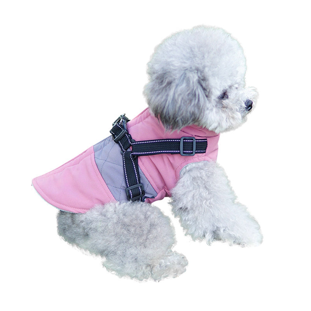 Reflective Thickened Velvet Dog Chest Vest Harness