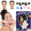 Colorful Hydrocolloid Pimple Patches with Stars