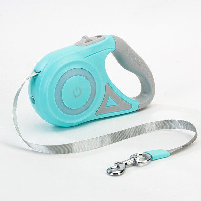 Retractable Dog Leash with Light & Collar