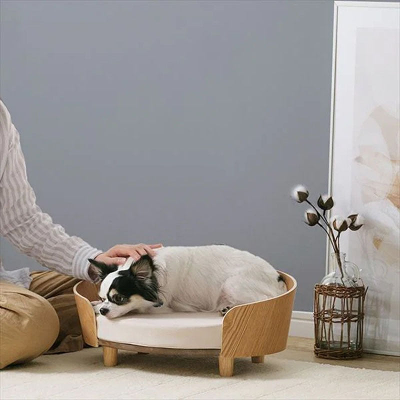 Wooden Cat Nest Dog Bed Pet Sofa