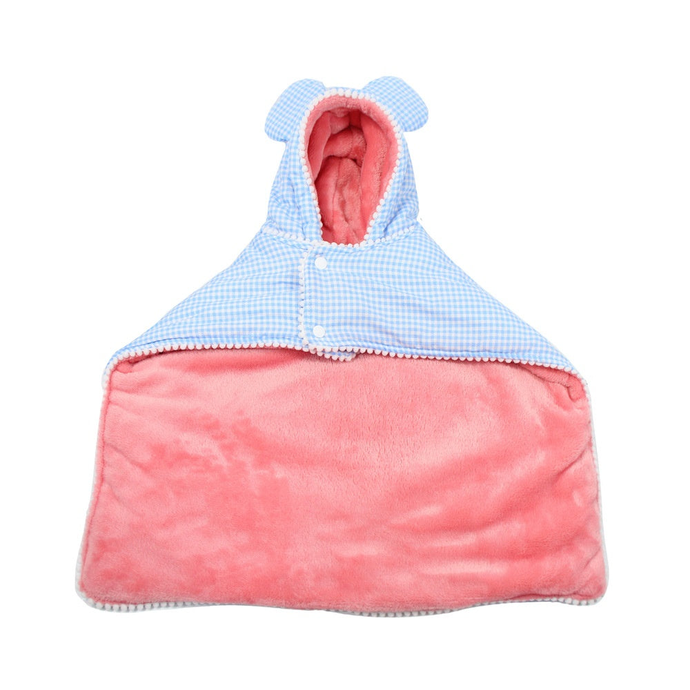 Cute Plaid Dog Cloak and Cat Cover Quilt with Cotton