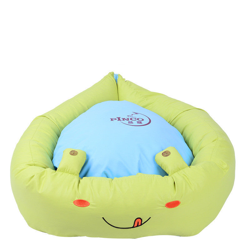 PINCO Teddy Dog Cat Bed - Washable Cartoon Design