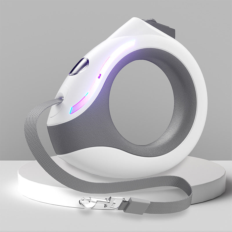 Automatic Retractable LED Dog Leash with Night Light