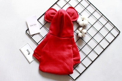 Pet Autumn Winter Matching Outfits with Cute Ears