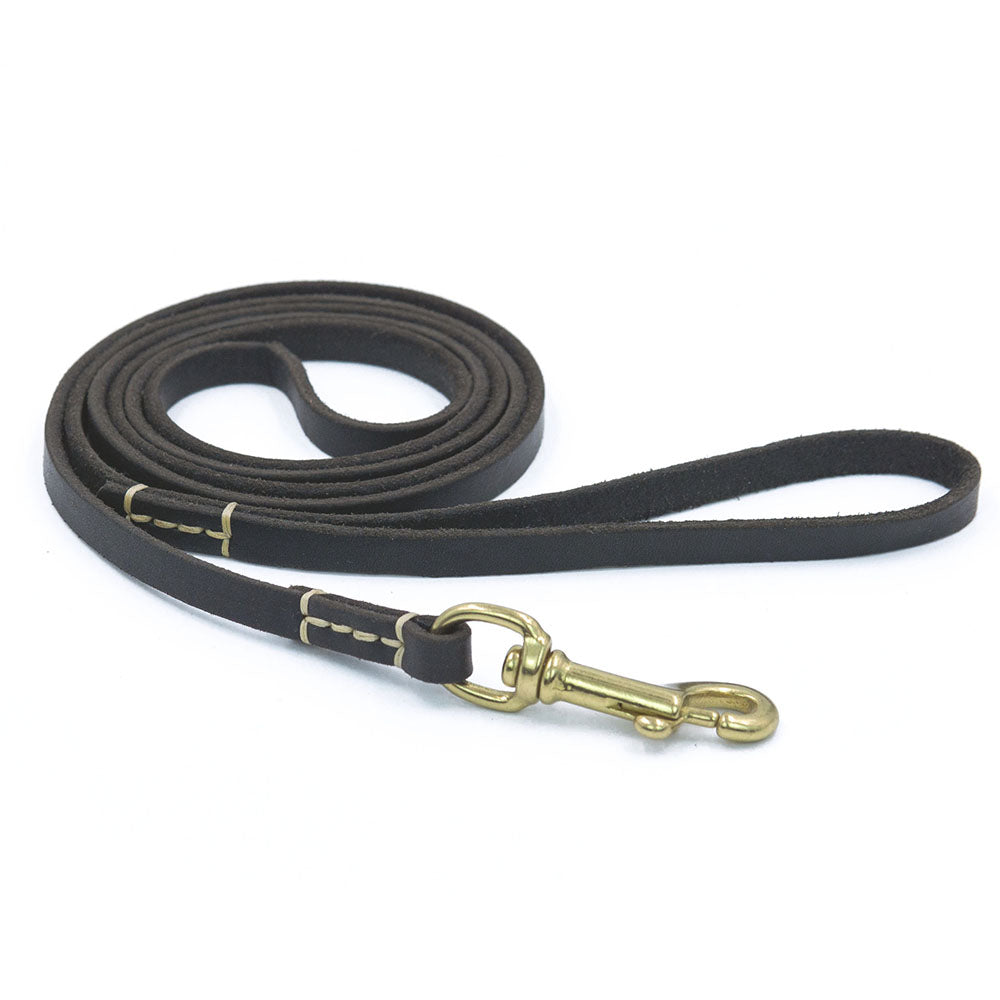 Handmade Genuine Leather Dog Leash - Durable & Soft