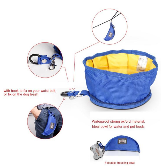 Portable Waterproof Foldable Dog Bowl for Pets