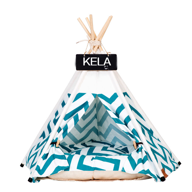 Wholesale Black and Green Striped Pet Kennel Tent