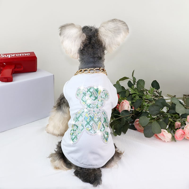 Schnauzer Summer Waistcoat with Bright Diamond Design