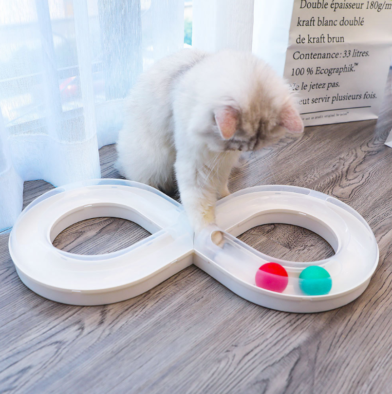 HOOPET Cat Toy Set with Spinning Wheel and Teaser