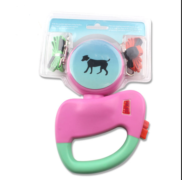 Dual-Head Dog Leash with Automatic Retractable Strap