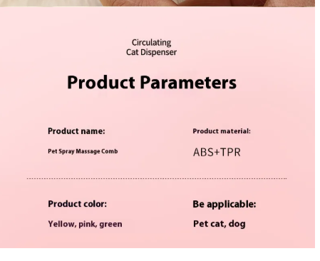 Pet Spray Massage Comb Brush
