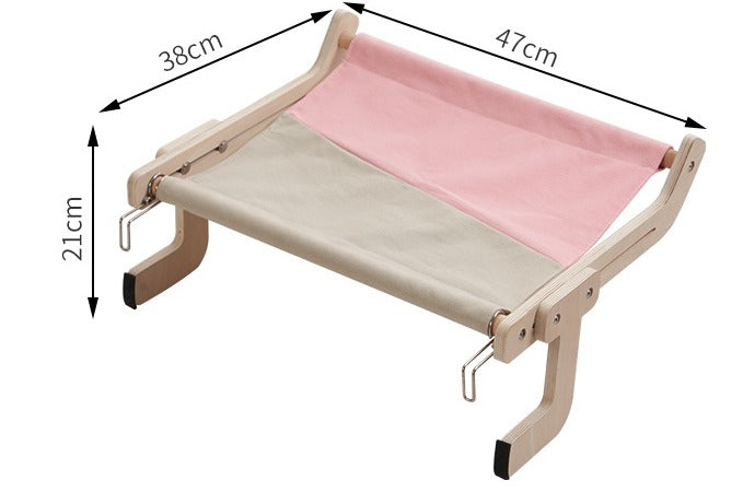 Wooden Cat Bed Hanging Window Perch