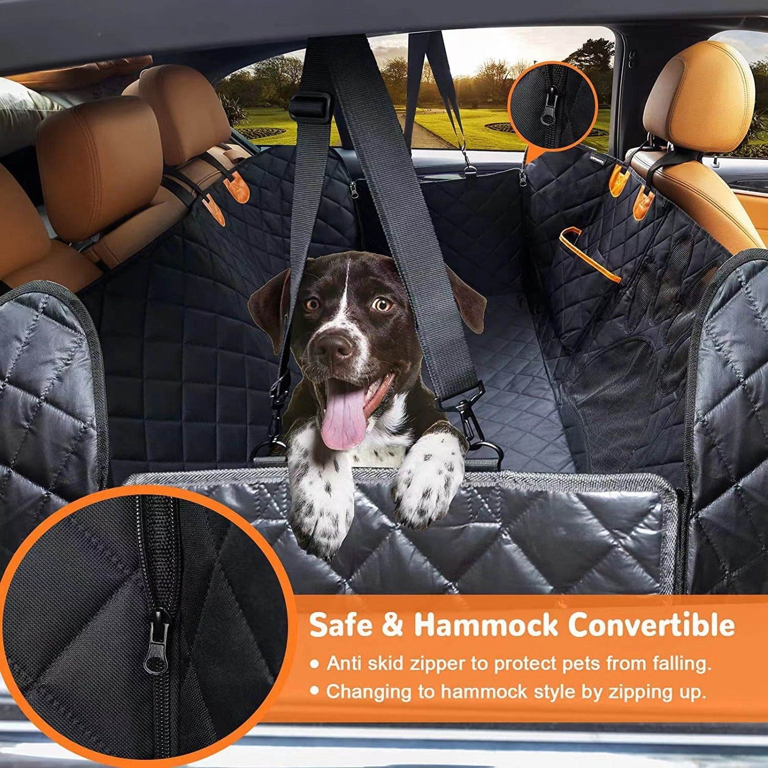 Car Pet Rear Seat Pad with Mesh
