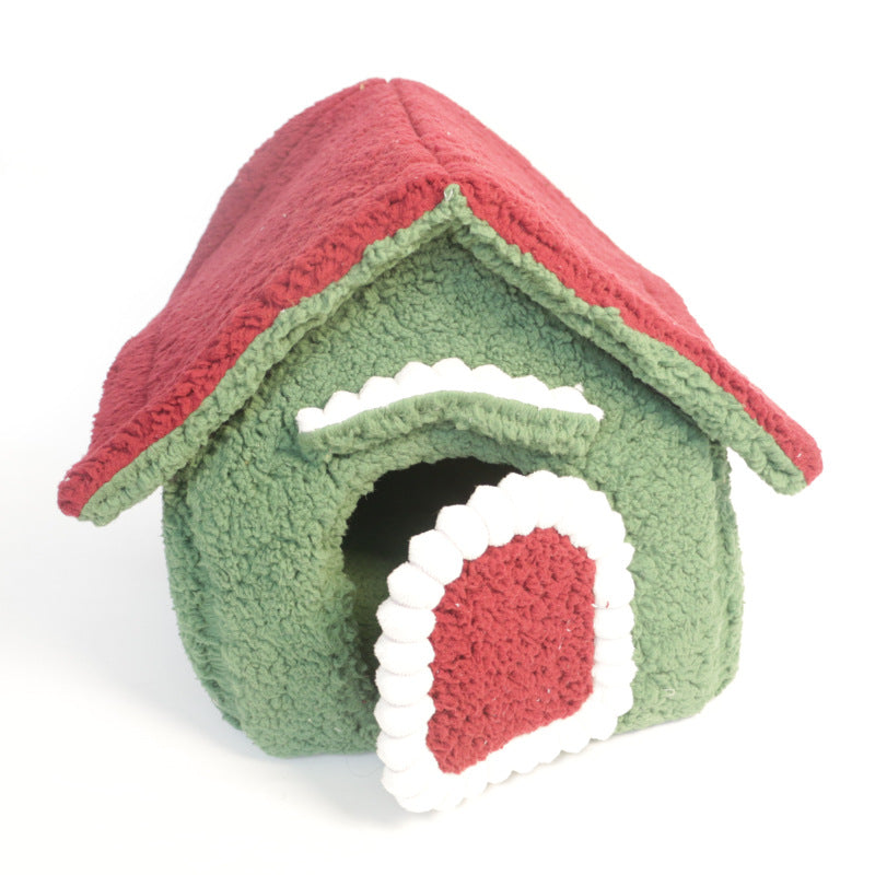 Winter Cozy Dog House for Small Breeds and Cats