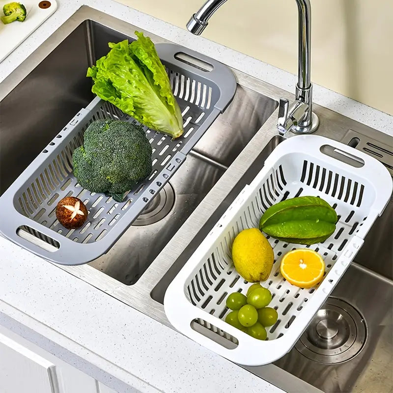 Adjustable Collapsible Colander for Kitchen Sink