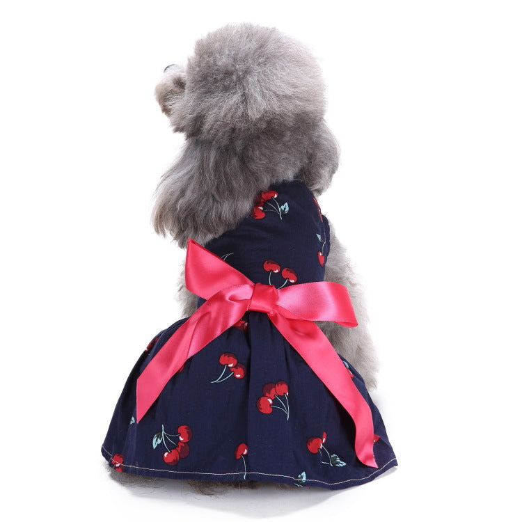 Polka Dot Pet Summer Dress - Watermelon & Strawberry