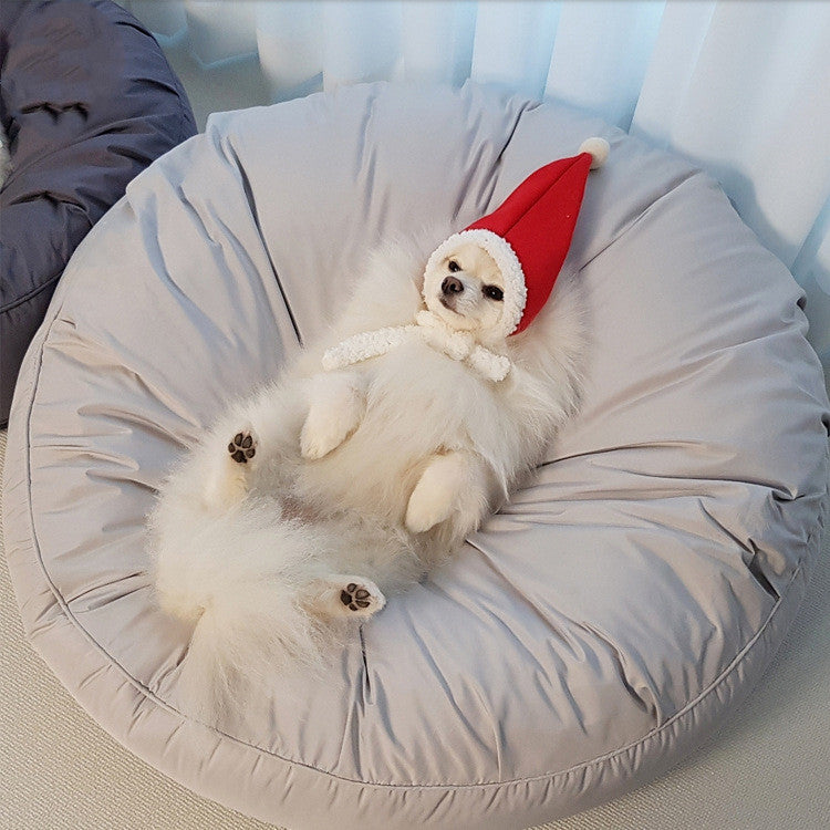 Large Round Washable Pet Bed - Moisture & Dust Proof