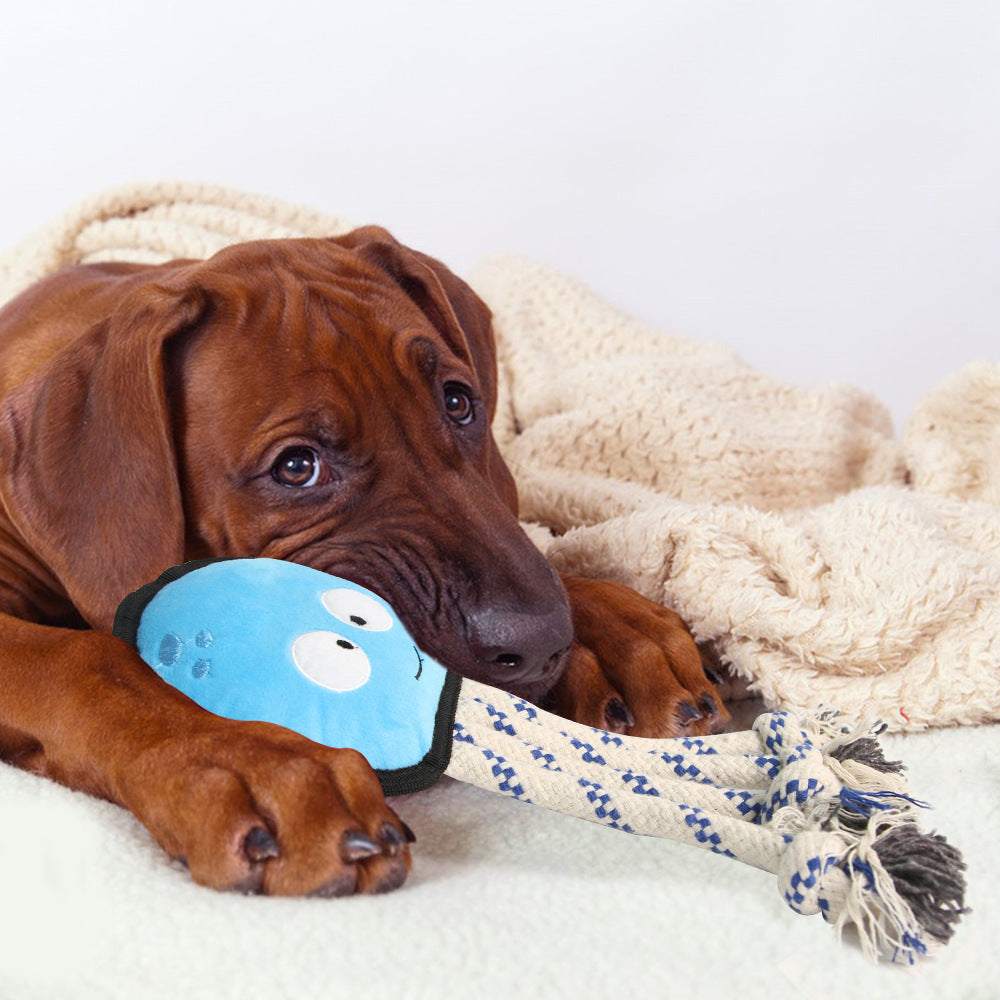 Plush Cartoon Octopus Dog Toy for Chewing Companion