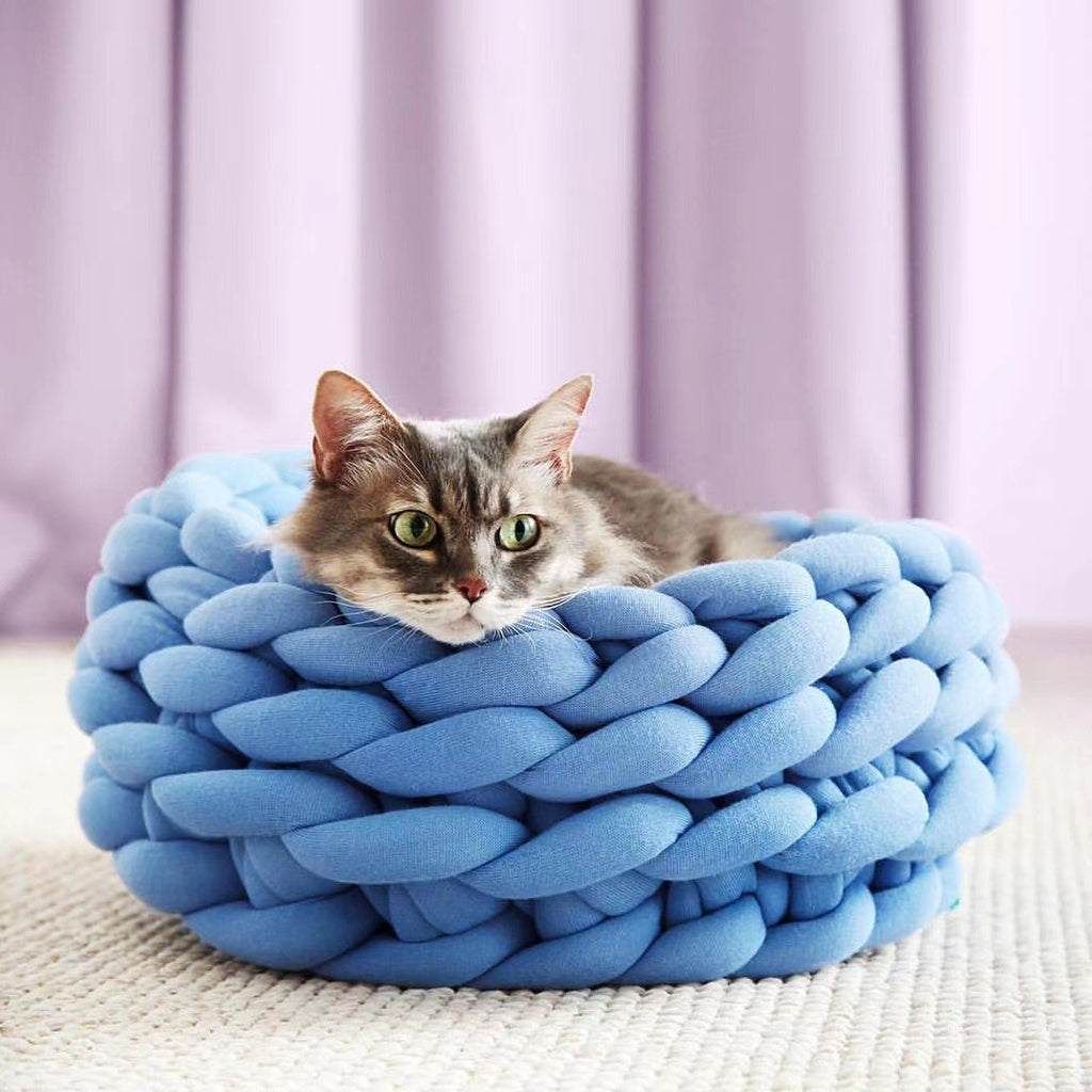 Soft Plush Cat House Cushion Bed
