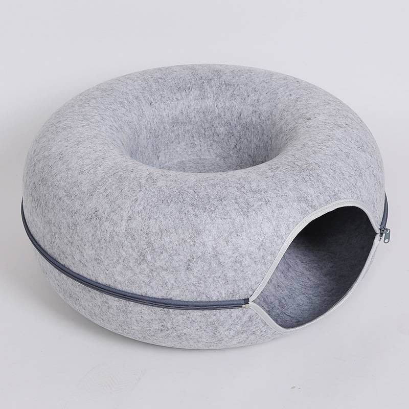 Donut Felt Cat Tunnel Bed