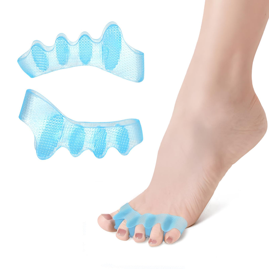 FROADB Toe Separators for Women and Men yoga toes Silicone Toe Spacers Correct Toes Spreaders for Feet Toe Separators for Overlapping Toes Hammer Toe Crooked Toes Athletic (2 Count)
