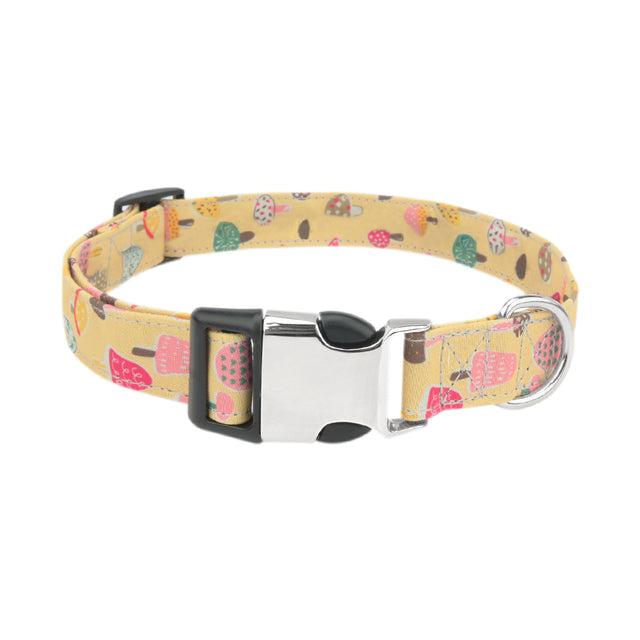 Cartoon Pattern Cute Mushrooms Pet Collar for Dogs