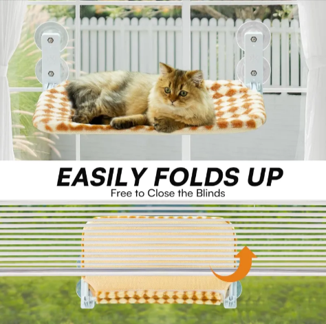 Cat Window Hammock – Steel Frame with Suction Cups