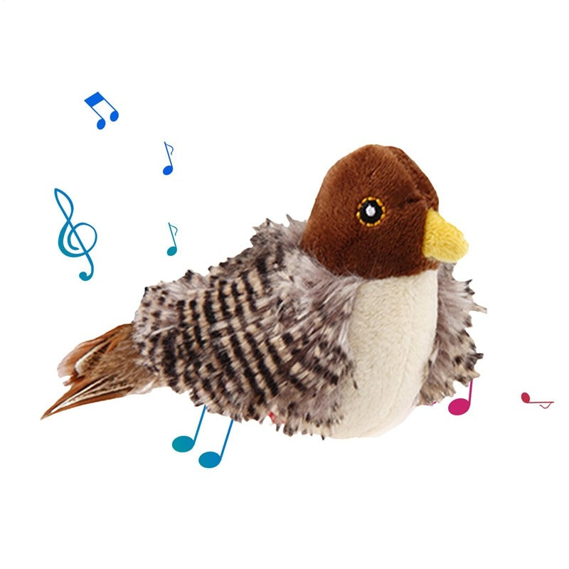 Cat Bird Toy with Feather