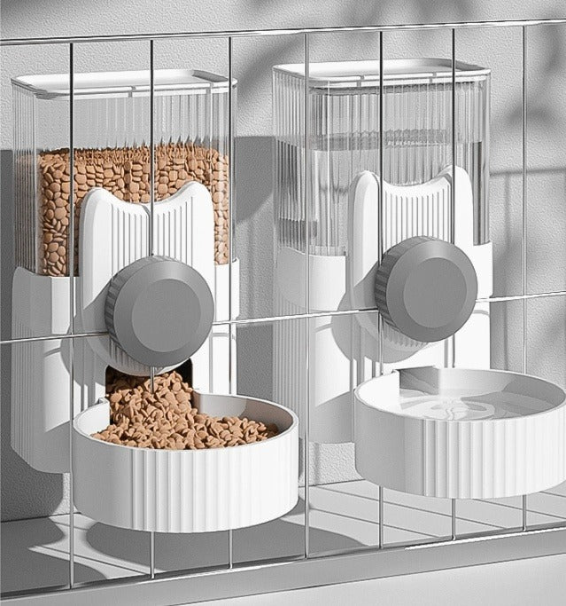 Hanging Cat Water Fountain & Auto Dog Feeder
