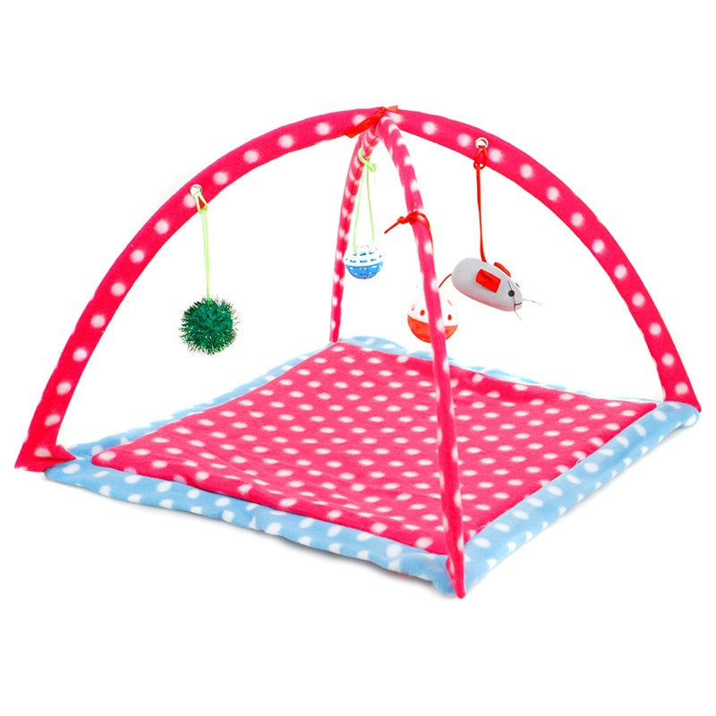 Folding Cat Tent and Hammock Play Mat for Cats