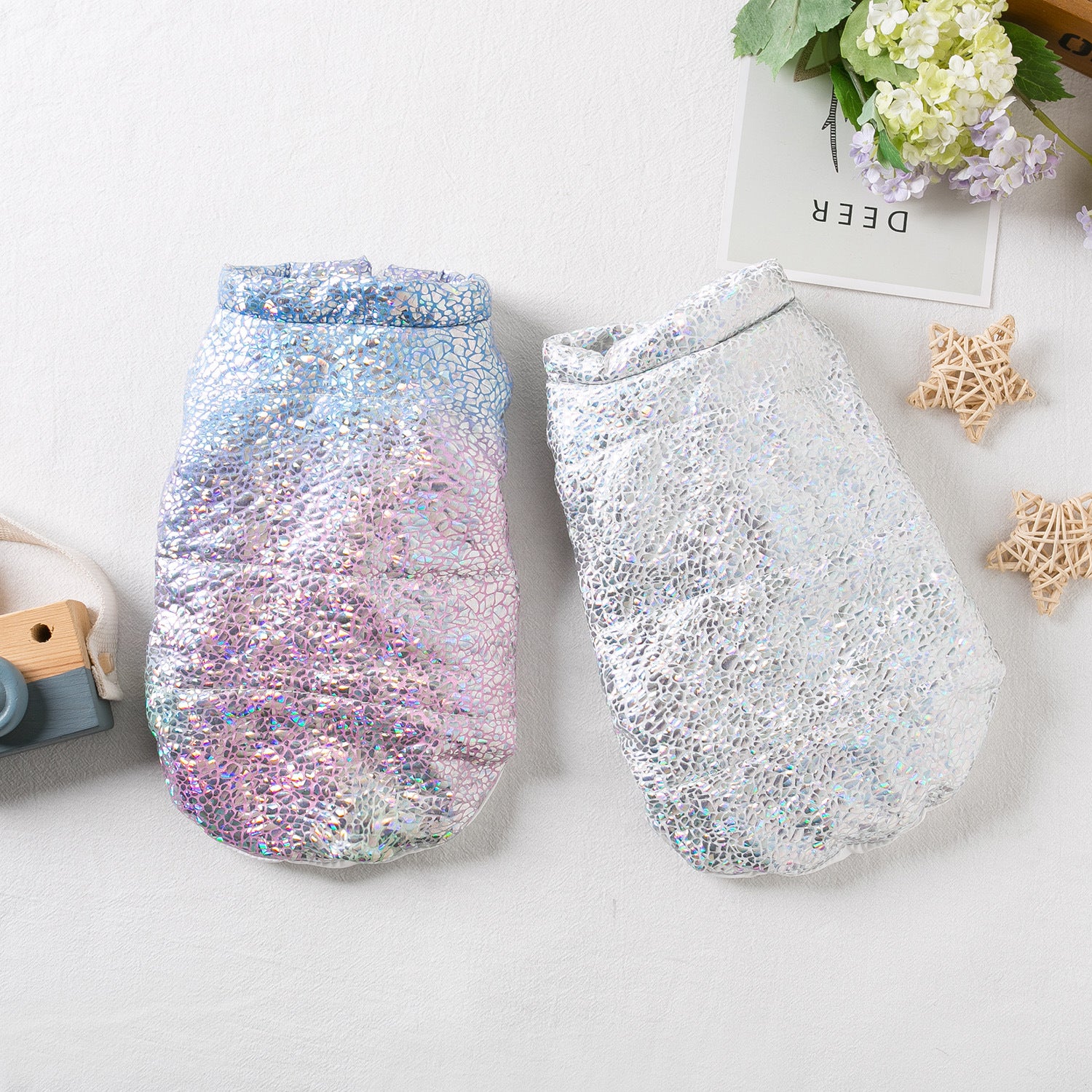 Shiny Warm Vest Clothes for Pets