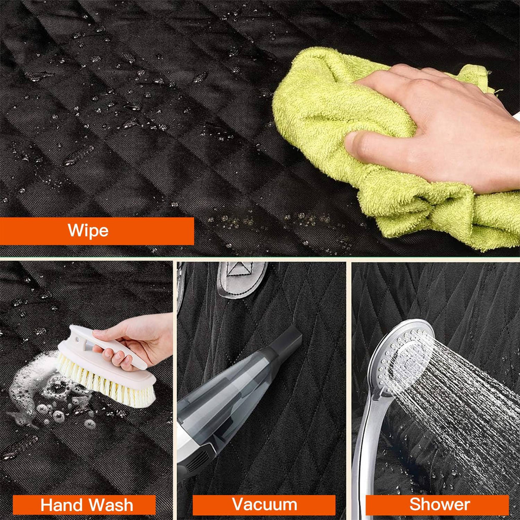 Waterproof Dog Back Seat Cover with Seat Belt