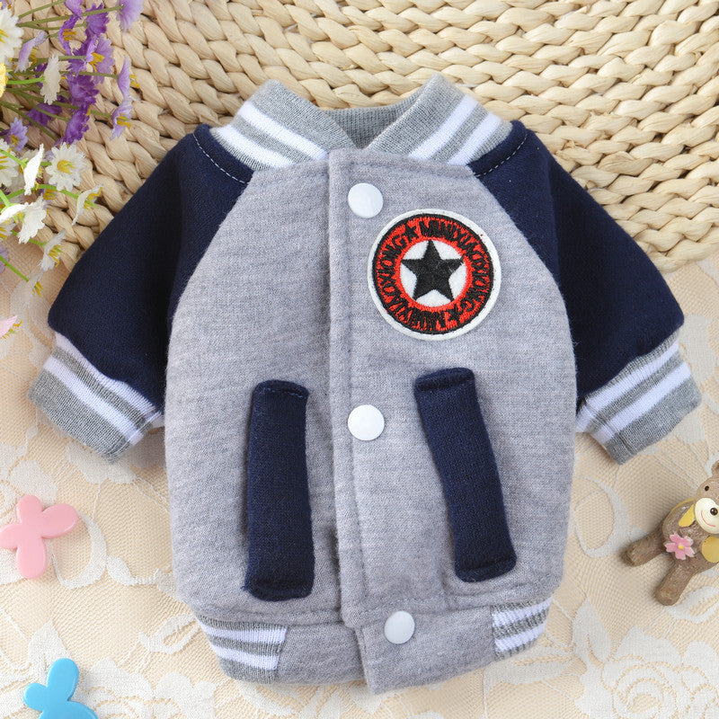 Korean Style Baseball Jacket for Dogs (Spring/Fall)