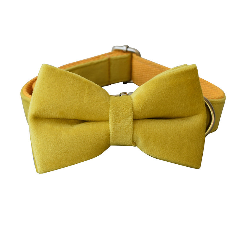 Adjustable Yellow Fleece Collar for Medium to Large Dogs