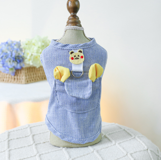 Teddy Cat Bichon Pomeranian Dog Vest with Traction Rope