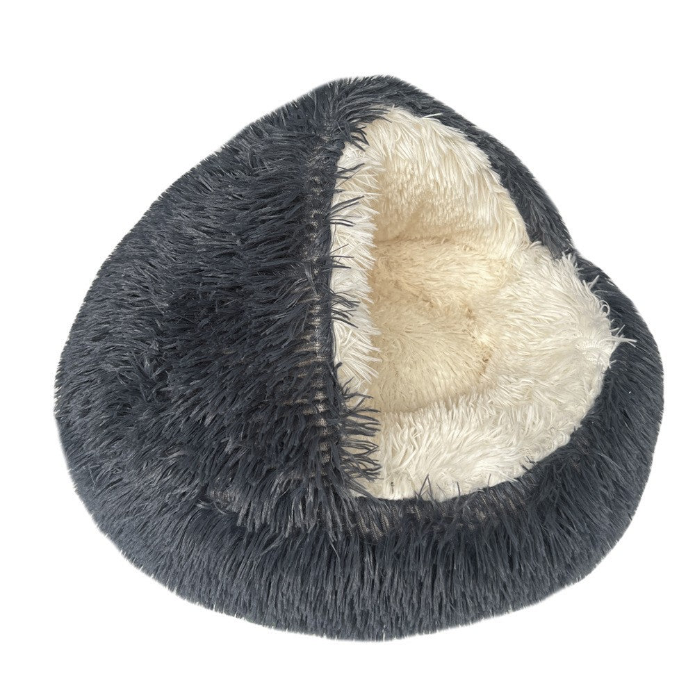 Winter Warm Pet Shell Semi-Enclosed Cat Bed