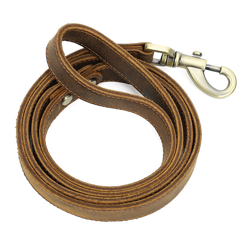 Handmade Crazy Horse Skin Puppy with Rope Handle