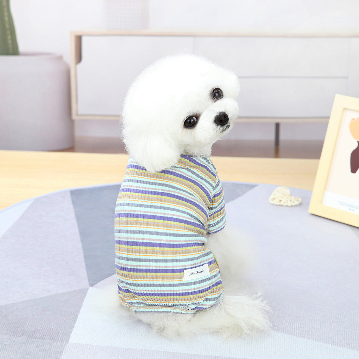 Pet Fashion Simple Striped Loungewear Outfit