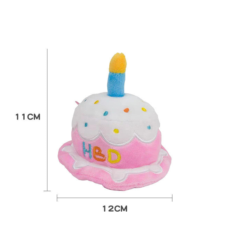 Cute Plush Birthday Hat Toy for Dogs and Cats